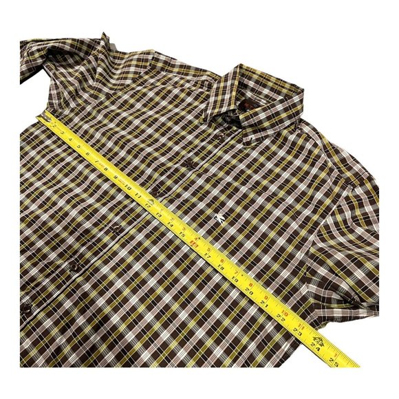 ETRO Small Logo Men's Blue Brown‎ Checked Longsleeve Shirt Size 42 Made In Italy - Picture 5 of 12